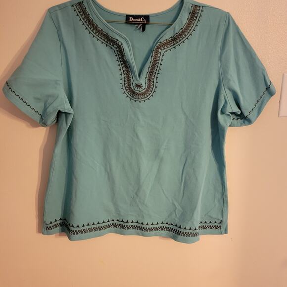 Denim & Co Green Top size XL - Picture 4 of 4